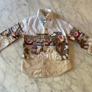 Boys Vintage Looney Tunes Western Wear Rodeo Button Down Shirt Karman no size